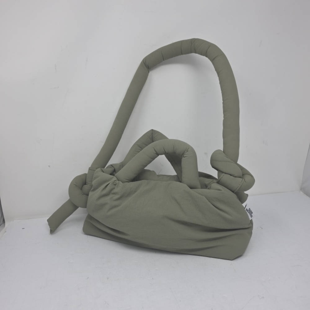 Knot-Accent Olive Green Women’s Shoulder Bag